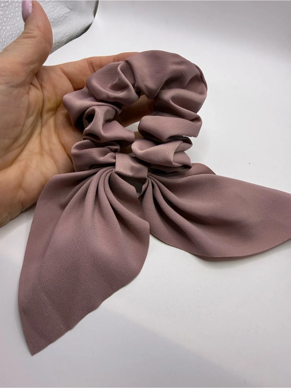 Madewell Set of 3 Women's Bow Scrunchie Hair Ties - Mustard, Blue, Mauve